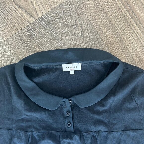 CYRILLUS Navy Blue Top - Picture 2 of 2